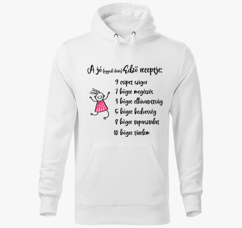 Lányos edző kapucnis pulóver