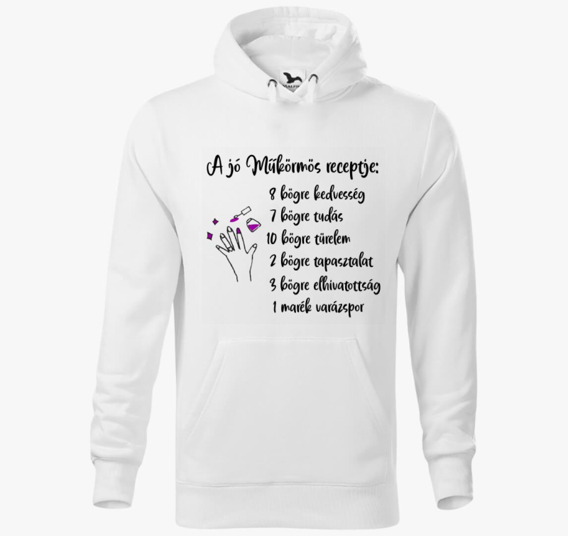 A jó Műkörmös kapucnis pulóver