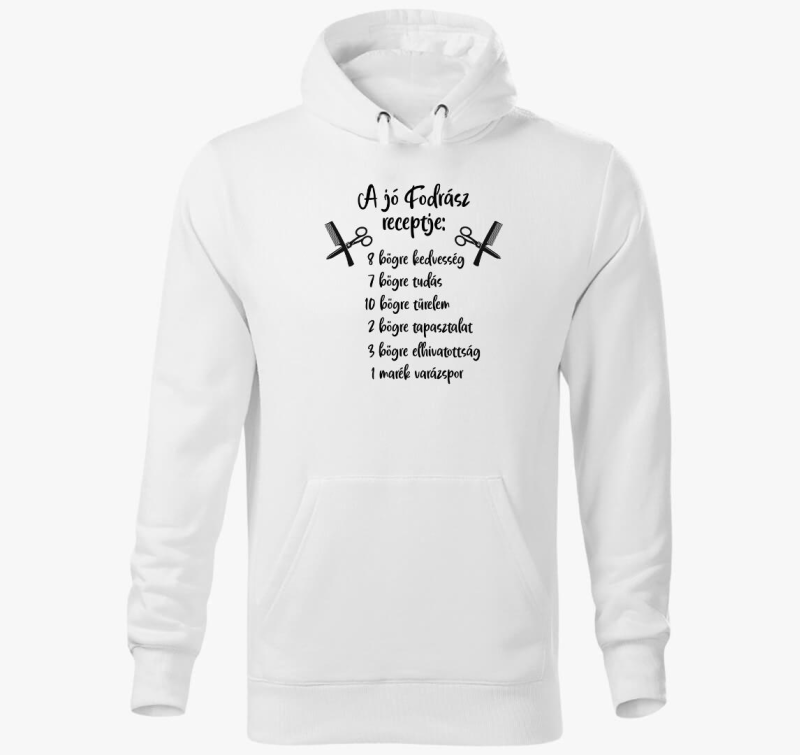 Fodrász recept kapucnis pulóver