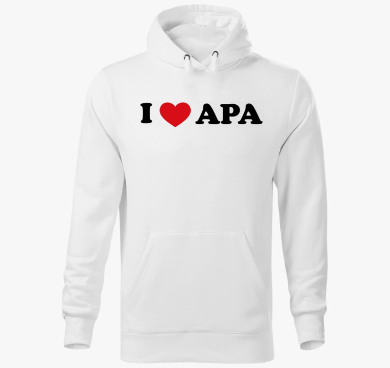 I love Apa kapucnis pulóver