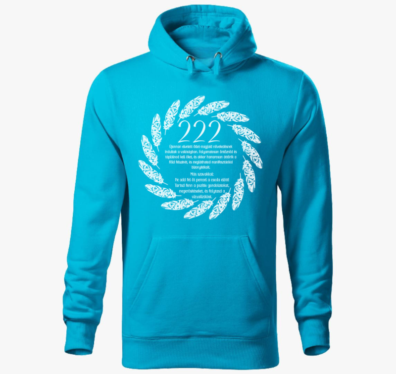 222 angyali szám kapucnis pulóver