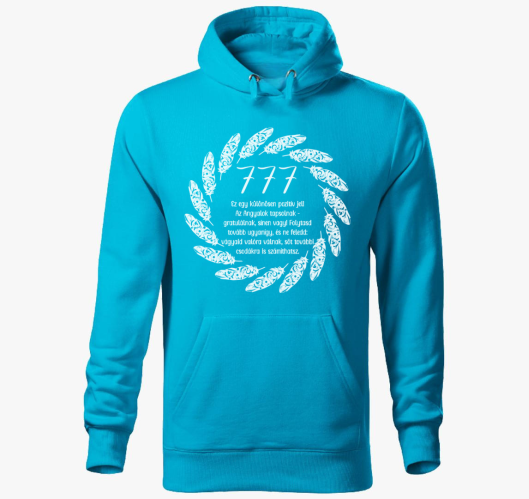 777 angyali szám kapucnis puló...
