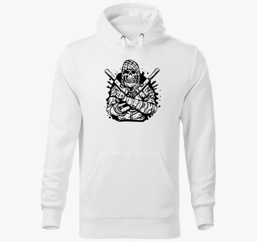 Katona csontváz kapucnis pulóv...