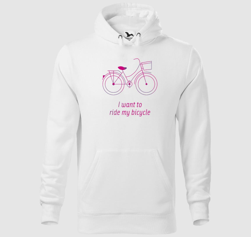 Biciklis kapucnis pulóver - I want to ride my bicycle