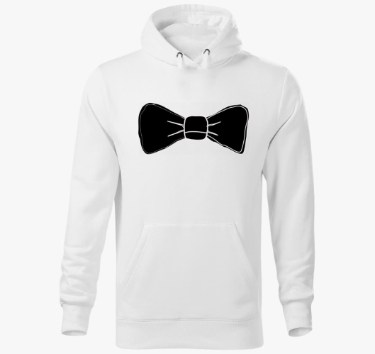 Csokornyakkendős kapucnis puló...