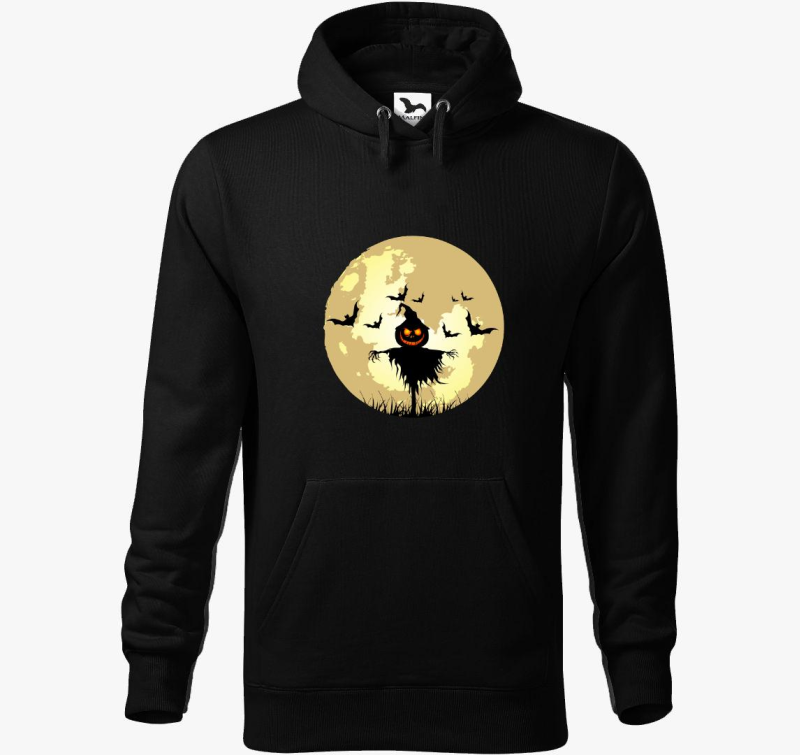 Madárijesztős kapucnis pulóver