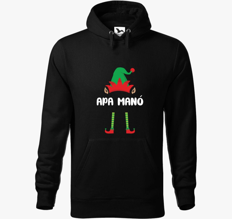 Apa manós kapucnis pulóver