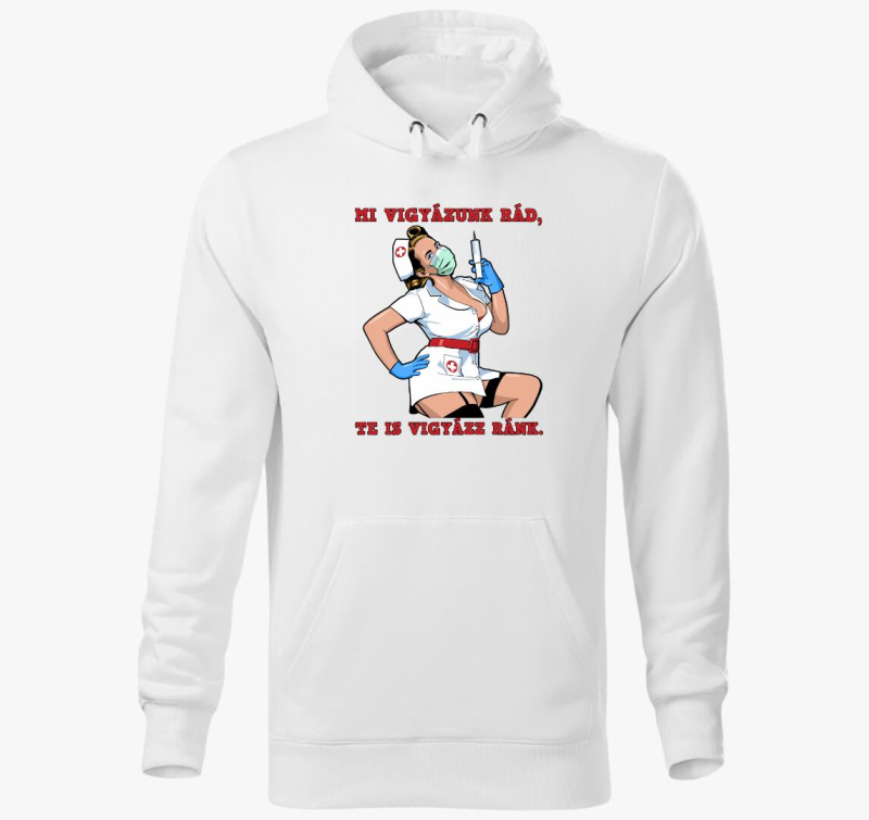 Te is vigyázz ránk kapucnis pulóver