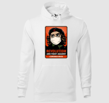 Forradalom a koronavírus idején kapucnis pulóver