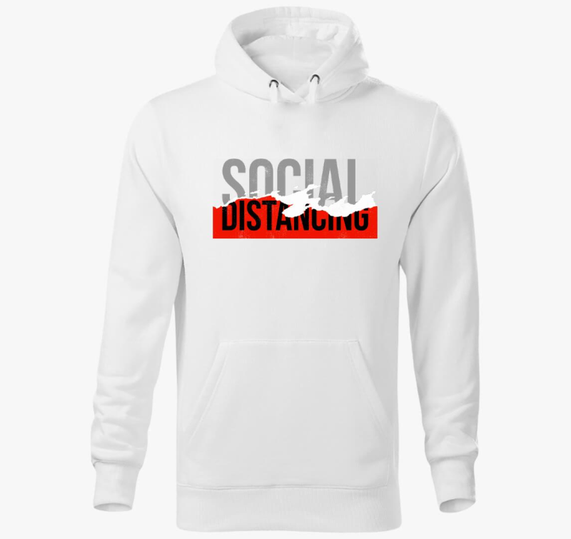 Social distancing kapucnis pulóver