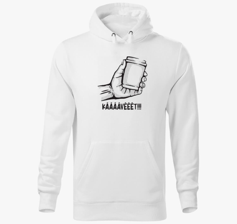 Kell egy kávé kapucnis pulóver