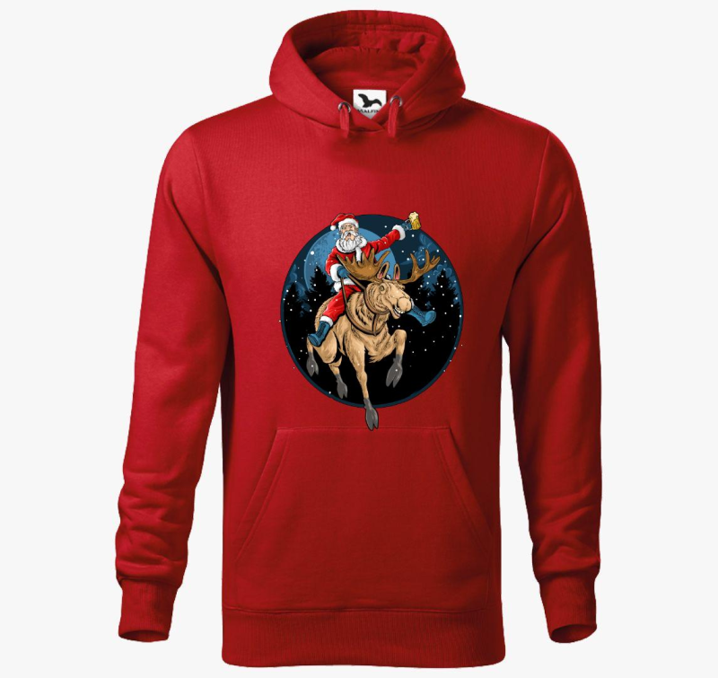 Menő Mikulás kapucnis pulóver 