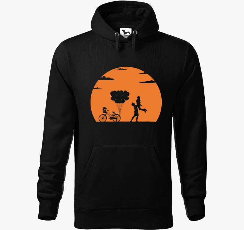 Szerelmespár Valentin napi kapucnis pulóver