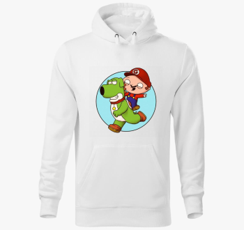 Stewie és Brian Super Máriós kapucnis pulóver