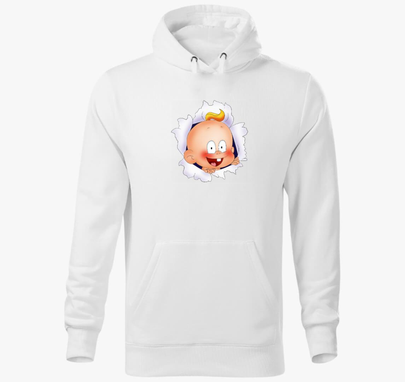 Baba van a pocakomban kapucnis pulóver