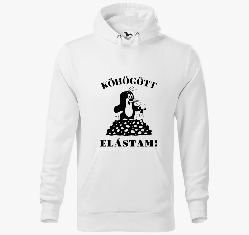 Köhögött elástam kapucnis pulóver