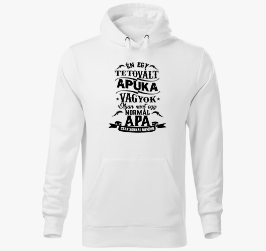 Tetovált apuka kapucnis pulóve...