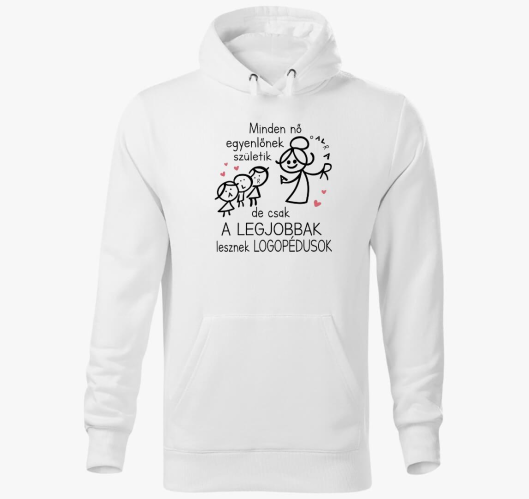 Logopédus kapucnis pulóver höl...