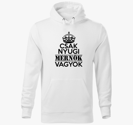 Mérnök kapucnis pulóver