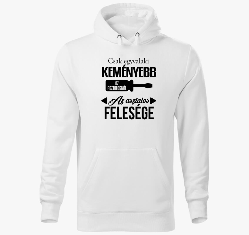 Asztalos feleség - asztalos kapucnis pulóver