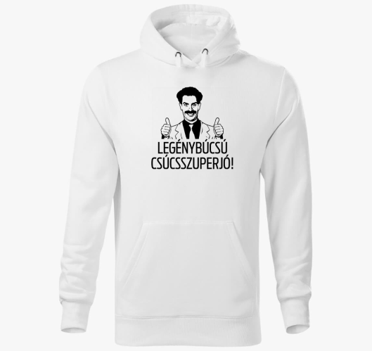 Borat legénybúcsú kapucnis pul...