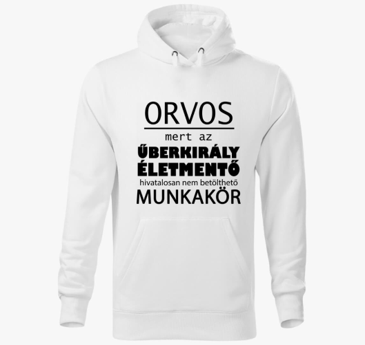 Orvos kapucnis pulóver
