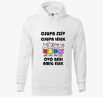 Óvo Néni amíg élek kapucnis pulóver