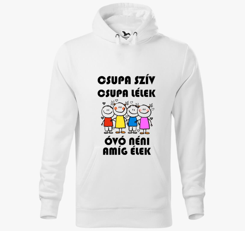 Óvo Néni amíg élek kapucnis pulóver