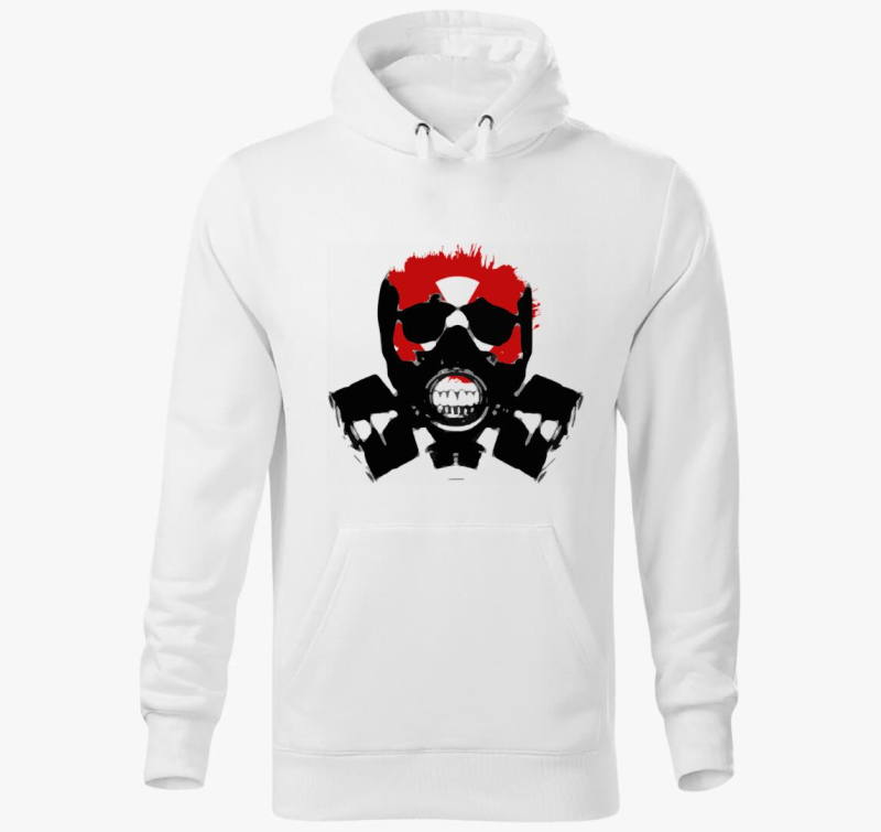 Gasmask kapucnis pulóver