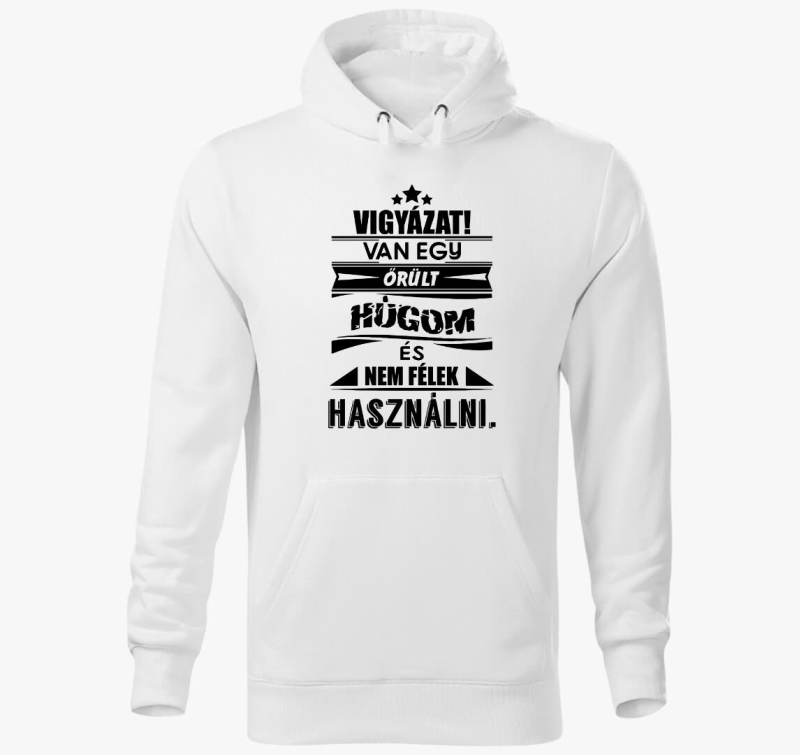 Őrült húg kapucnis pulóver