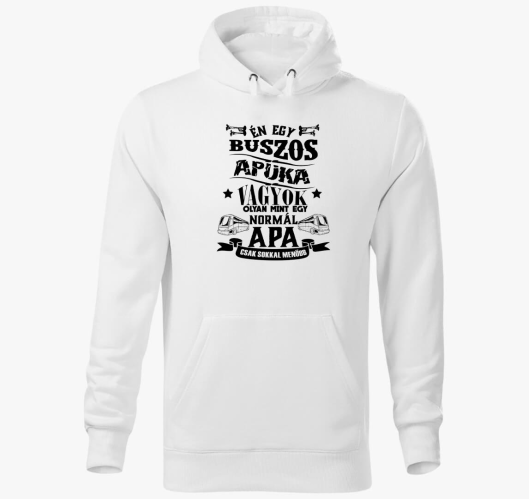 Buszos apuka kapucnis pulóver