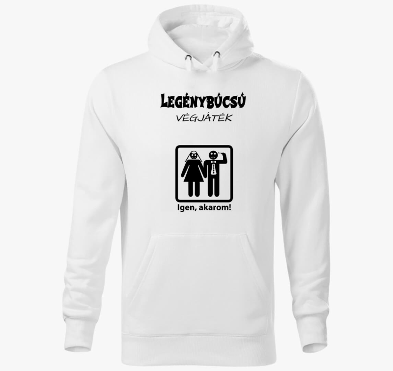 Legénybúcsú végjáték kapucnis pulóver