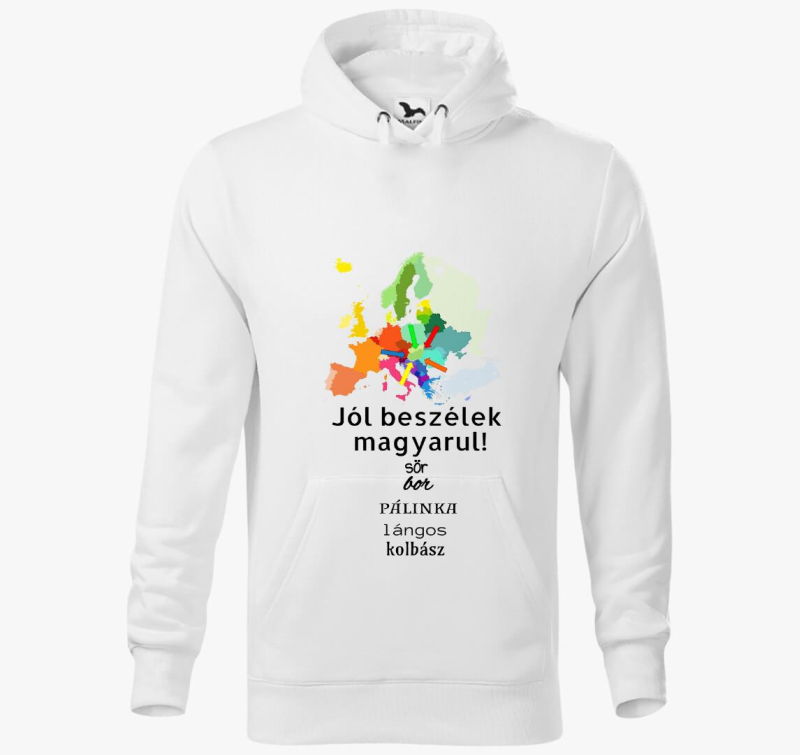 Jól beszélek magyarul kapucnis pulóver