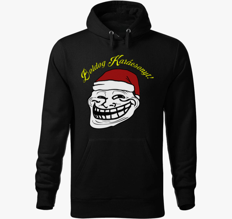 Boldog karácsonyt! Trololo kapucnis pulóver