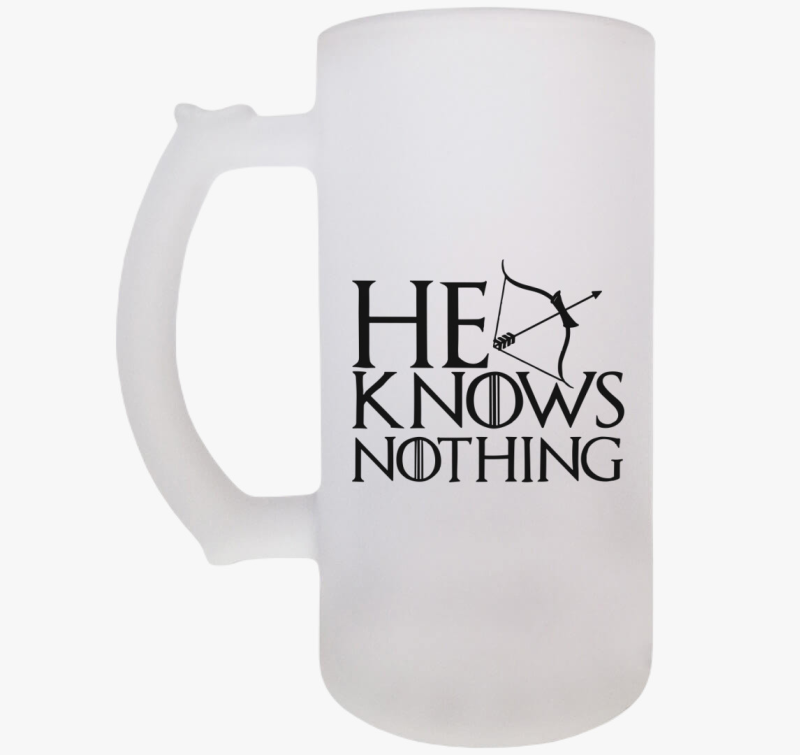 He knows nothing söröskorsó