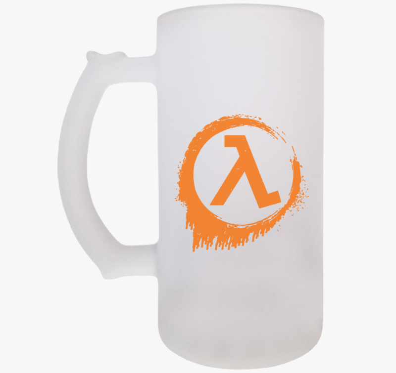 Half Life logo söröskorsó