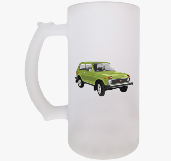 Zöld Lada Niva sörös