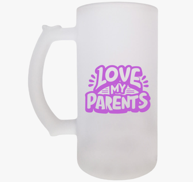 Love my Parents lilás söröskorsó