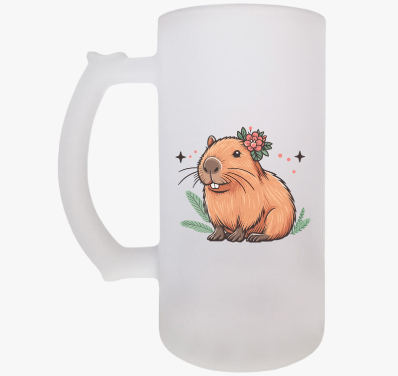 Capybara lány söröskorsó