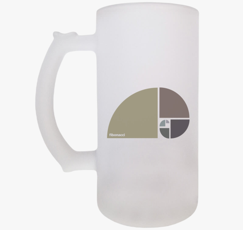 Fibonacci aranymetszés design söröskorsó