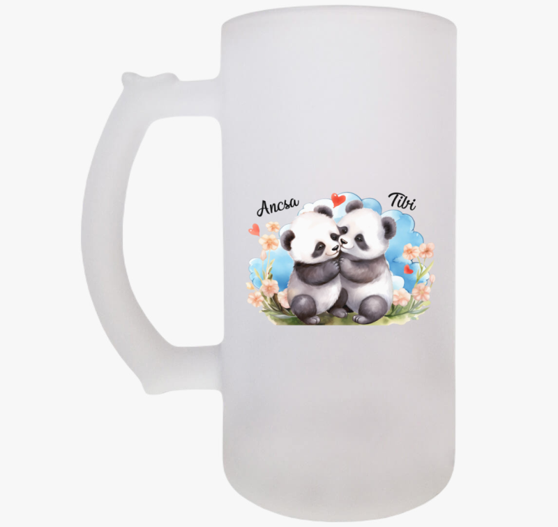 Összebújós szerelmes Panda söröskorsó