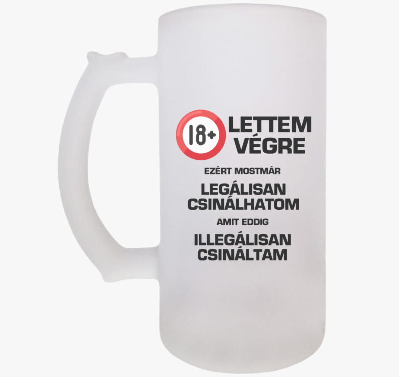 18 éves születésnapi söröskorsó