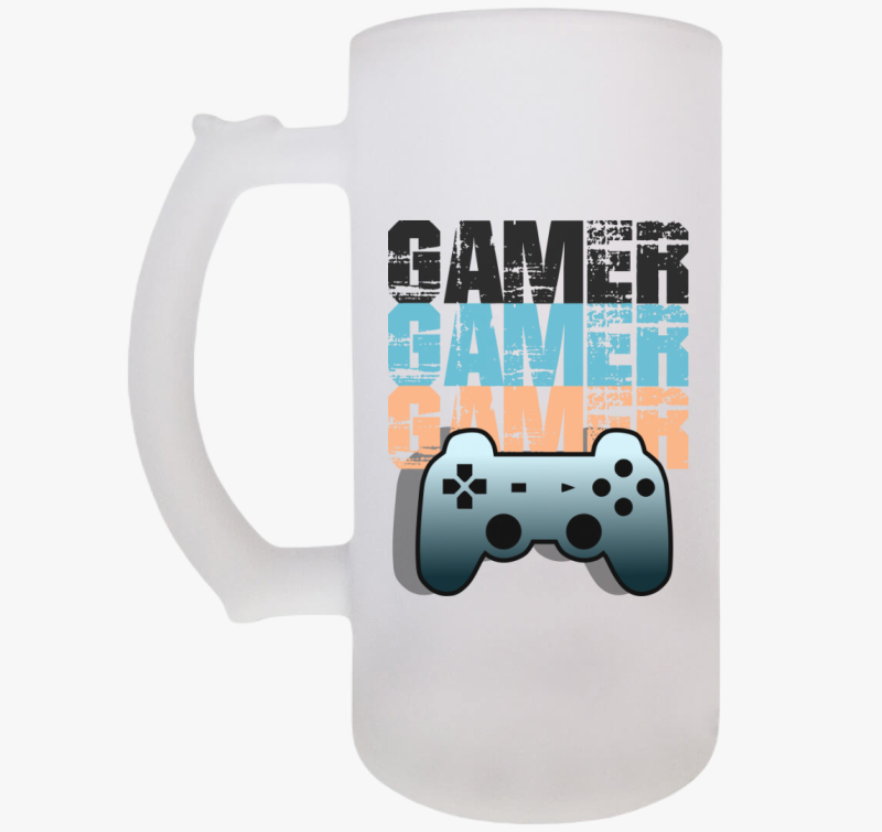 Gamer mintás söröskorsó