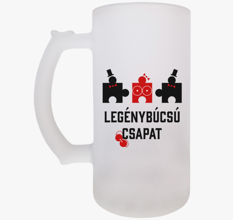 Legénybúcsú csapat legénybúcsúra puzzle söröskorsó