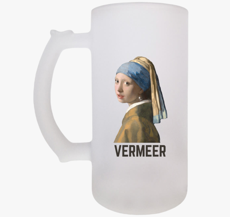 Lány gyöngy fülbevalóval Vermeer söröskorsó