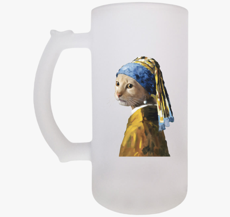 Cat with pearl earring söröskorsó