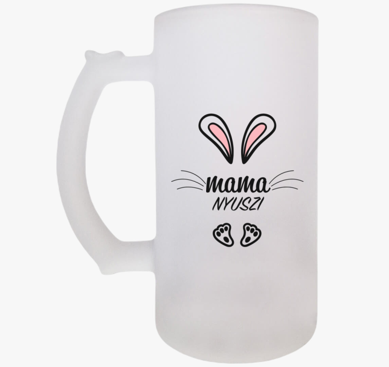 Nyuszicsalád mama nyuszi söröskorsó