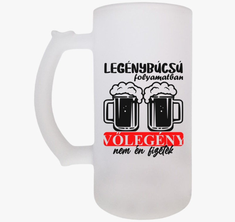 Legénybúcsús Vőlegény 2 söröskorsó