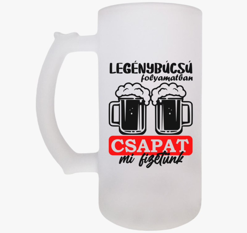 Legénybúcsús Csapat 2 söröskorsó