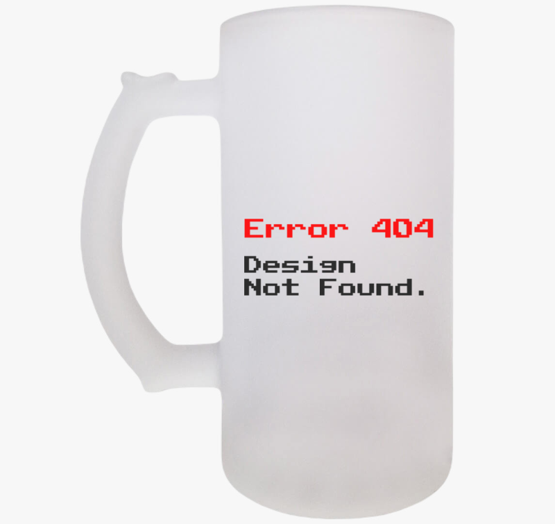 Error 404 Design Not Found pixel söröskorsó